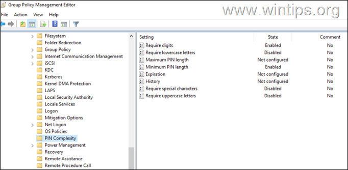 whfb Cómo configurar el PIN de Windows Hello para empresas en AD local