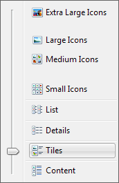 Change the view to Tiles
