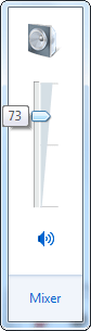 The volume slider